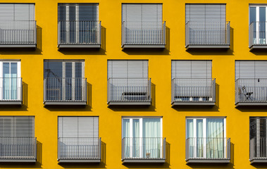 Facade of a modern apartment building