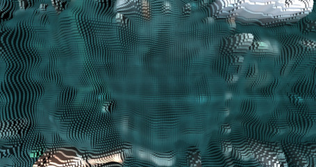 Wall Mural - abstract grid shape landscape background. 3d rendering