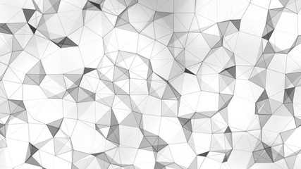 Wall Mural - Abstract geometrical futuristic  background with lines and dots.