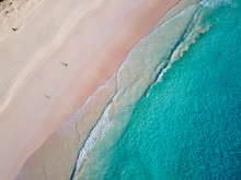 The Drone Aerial View Of Horseshoe Bay Beach, Bermuda Island