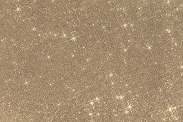 Golden abstract background, seen in two planes, with stars reflecting the light