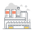 © howcolour - Factory related color line vector icon, illustration