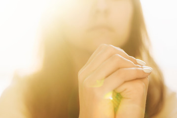 Wall Mural - Woman hands praying to god. Woman Pray for god blessing to wishing have a better life. begging for forgiveness and believe in goodness. Christian life crisis prayer to god