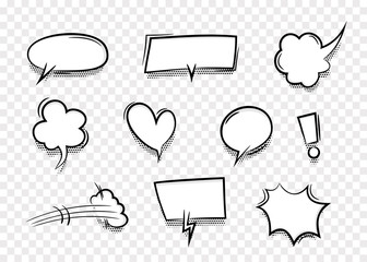 Wall Mural - speech bubble for comic text isolated background