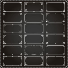 Canvas Print - decorative frames and borders rectangle 2x1 proportions set 5