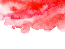 Abstract Red Watercolor Art Hand Paint Background. Watercolor Background.