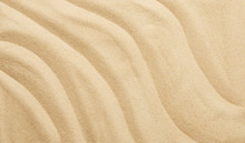 Tropical Sand Background With Sand Waves. Sandy Beach Texture. Top View