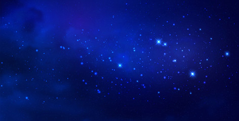 Wall Mural - Vector cosmic illustration. Colorful space background with stars