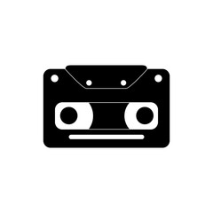 Sticker - vintage cassette tape melody sound music silhouette style icon