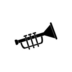 Sticker - trumpet wind instrument melody sound music silhouette style icon