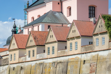 Canvas Print - Hermitages in Camaldolese monastery complex on the Wigry Peninsula in Podlasie region of Poland