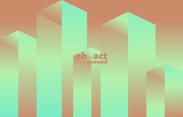 Poster - Square graphic, abstract gradient on a sky blue and orange peach background with copy space. card. Poster. elements design for presentation. Landing Page Webside. Minimal Concept.