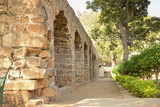 Fototapeta Na drzwi - Old Historical Golconda Fort Corridor in India Background stock photograph