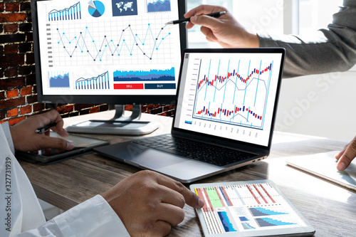 Fotografía work hard Data Analytics Statistics Information Business Technology