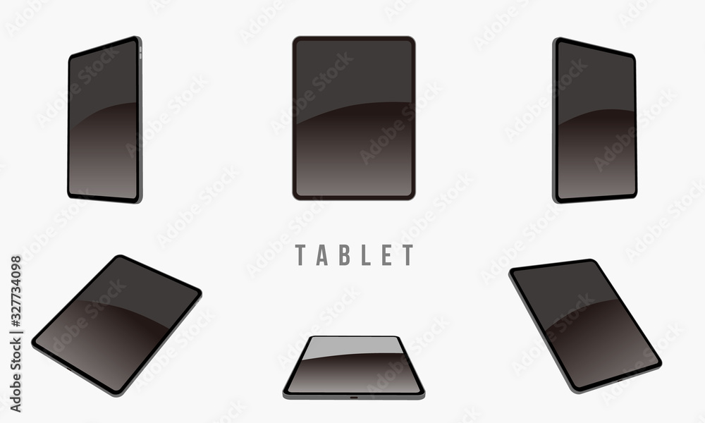 複数のアングルのタブレットpcのイラスト Wall Mural Studio Uguisu 複数のアングルのタブレットpcのイラスト Wall Mural Studio Uguisu