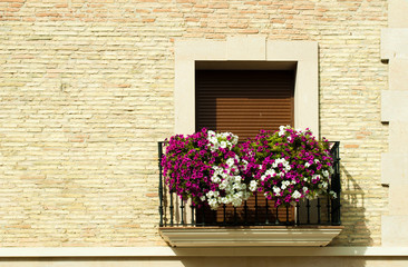 Wall Mural - Classic balcony with flowers