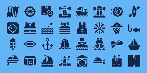 Wall Mural - boat icon set