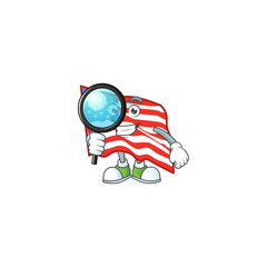 Poster - A famous of one eye USA flag Detective cartoon character design