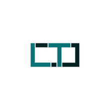 Initial LT Letter Logo Design Isolated On White Background