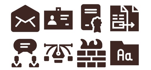 Poster - Modern Simple Set of document Vector filled Icons