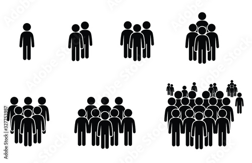 Fotografía People icons stick figure group, community and social