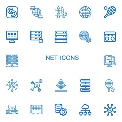 Editable 22 net icons for web and mobile