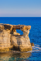 Wall Mural - Famous Sea Caves at sunset in Ayia Napa Cyprus