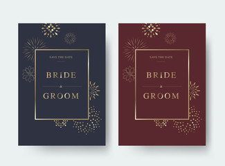 Wall Mural - vintage luxury wedding vector invitation card