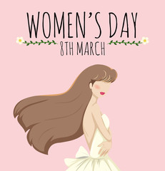 Sticker - Background template for happy women day