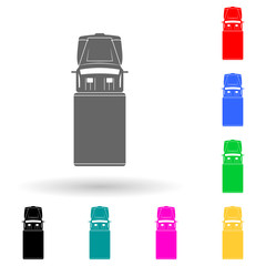 Poster - truck multi color style icon. simple glyph, flat vector of transport view from above icons for ui an