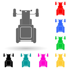 Poster - tractor multi color style icon. Simple glyph, flat vector of transport view from above icons for ui and ux, website or mobile application