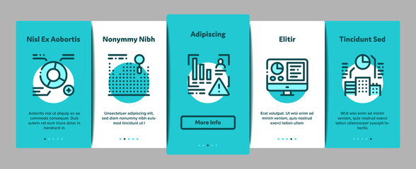 Poster - Statistician Assistant Onboarding Mobile App Page Screen Vector. Statistician Research And Document File, Web Site On Computer Screen And Cloud Storage Linear Pictograms. Color Contour Illustrations