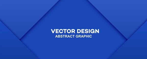 Poster - Blue geometric abstract background illustration, poster template or banner, presentation or conference background