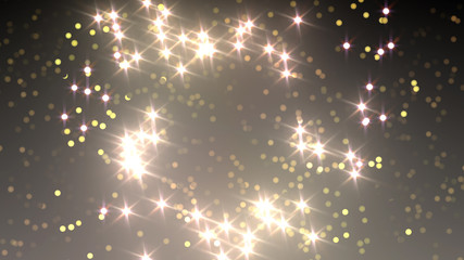 Wall Mural - illumination neon space star particle flash light 3d illustration abstract background