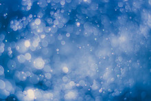 Abstract Sparkle Bokeh Light Effect  With Dark Blue Background, Abstract Bokeh Background