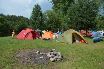 tent in forest