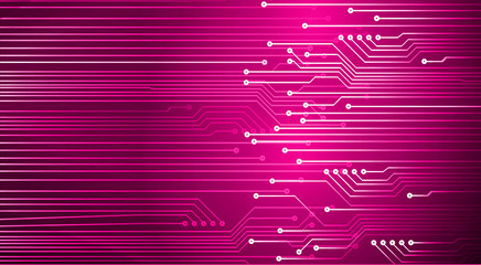 Wall Mural - pinkcyber circuit future technology concept background
