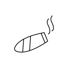 Poster - Cigarette, cigar icon. Simple line, outline vector elements of quit smoking for ui and ux, website or mobile application