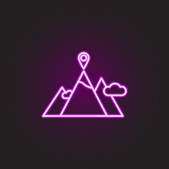Aufkleber - Cloud computing neon style icon. Simple thin line, outline vector of food and drink icons for ui and ux, website or mobile application