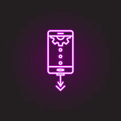 Poster - Design tool neon style icon. Simple thin line, outline vector of food and drink icons for ui and ux, website or mobile application