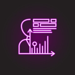 Poster - Great idea neon style icon. Simple thin line, outline vector of food and drink icons for ui and ux, website or mobile application