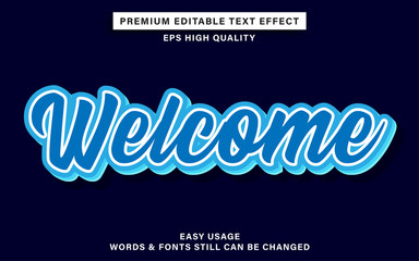 Wall Mural - welcome editable text effect