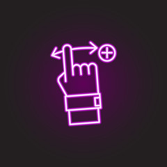 Poster - Mobile technologies neon style icon. Simple thin line, outline vector of food and drink icons for ui and ux, website or mobile application