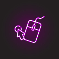 Poster - Online education neon style icon. Simple thin line, outline vector of food and drink icons for ui and ux, website or mobile application