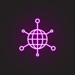 Poster - Smart watch neon style icon. Simple thin line, outline vector of food and drink icons for ui and ux, website or mobile application