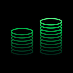 Poster - Coins currency nolan icon. Simple thin line, outline vector of e-commerce icons for ui and ux, website or mobile application