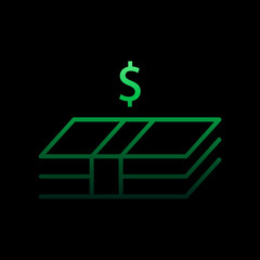 Poster - Bundle of money dollar nolan icon. Simple thin line, outline vector of e-commerce icons for ui and ux, website or mobile application