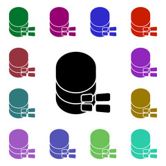 Poster - Database windows multi color style icon. Simple glyph, flat vector of web icons for ui and ux, website or mobile application