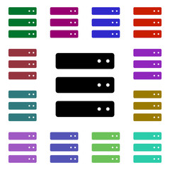 Poster - Data storage multi color style icon. Simple glyph, flat vector of web icons for ui and ux, website or mobile application