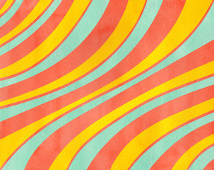 Wall Mural - Watercolor striped background.